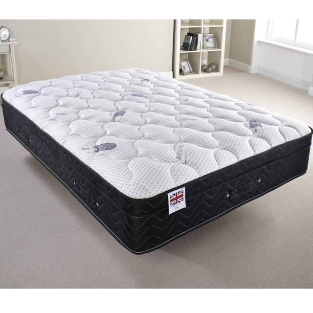 Pure Sleep Open Coil Mattress with Memory Foam & Reflex Foam White White Double