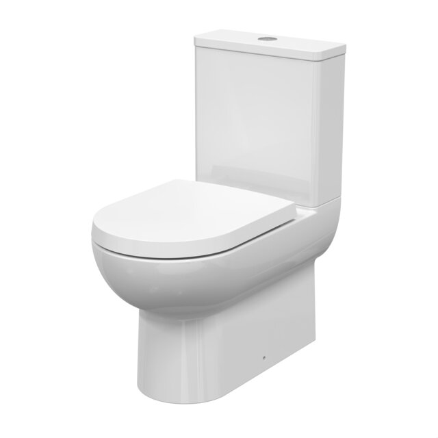 Balterley Morridge Contemporary Round Rimless Toilet Pan and Cistern - 800 x 375 x 660mm