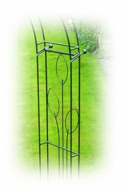 Imperial 4 Sided Gazebo (Inc Ground Spikes) Garden Feature - Solid Steel - L178 x W178 cm - Black