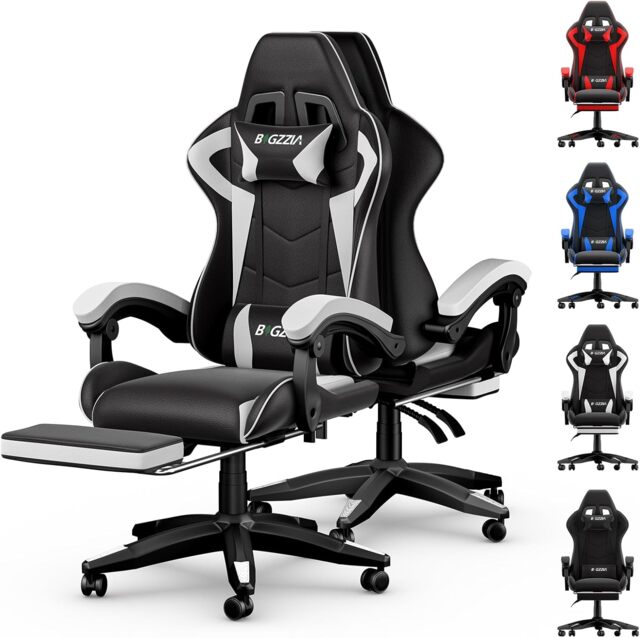 Rattantree Ergonomic Gaming Chair with Footrest & Lumbar Cushion
