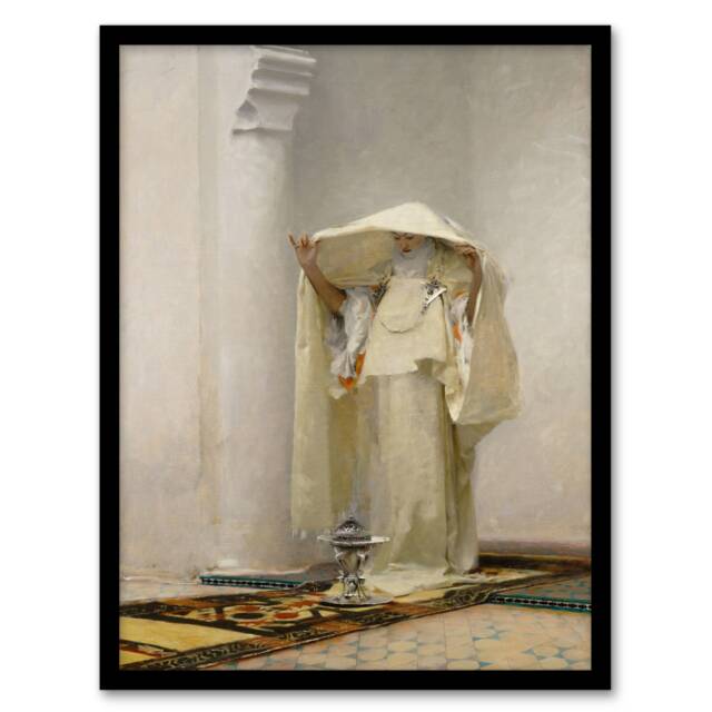 "Smoke of Ambergris John Singer Sargent Framed Wall Art Print 12X16"""