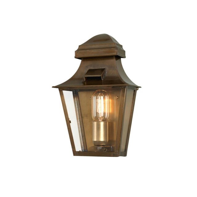St Paul 1 Light Outdoor Wall Lantern Light Solid Brass IP44, E27