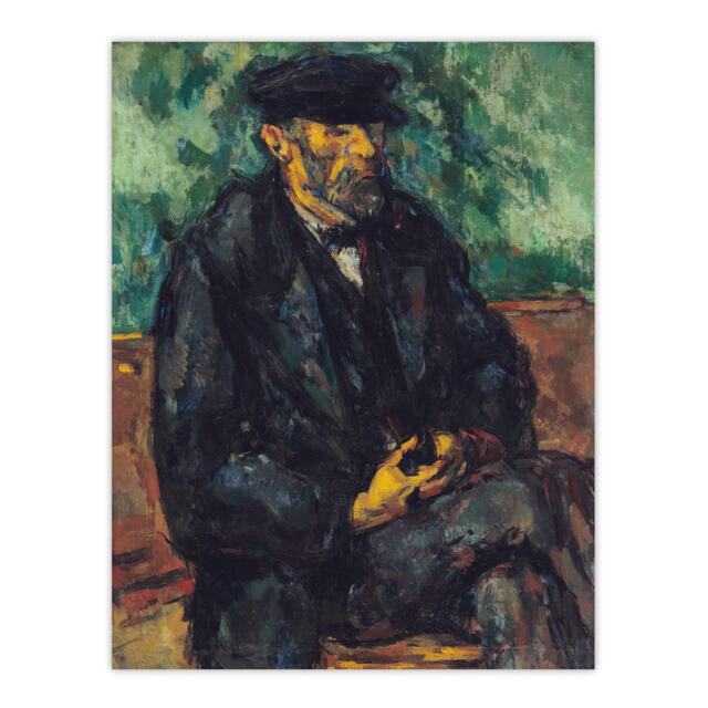 The Gardener Vallier Portrait Painting Cezanne Huge Wall Art Print 18X24 In