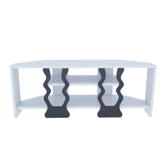 Decorotika Firal Corner TV Unit for TVs up to 45 inches with Open Shelves