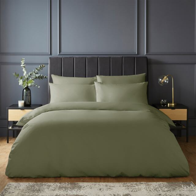 Silentnight Pure Cotton Duvet Cover Set, Sage