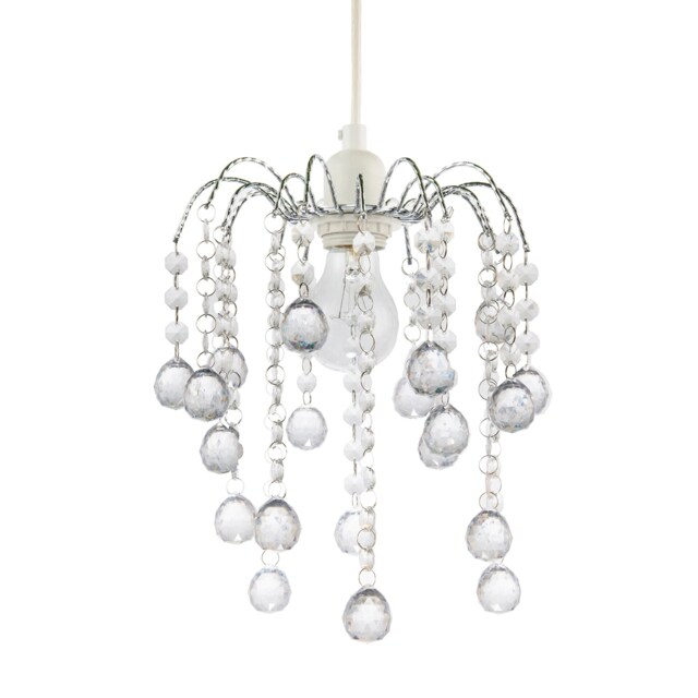 Chic Waterfall Pendant Light Shade with Clear Acrylic Balls and Beads