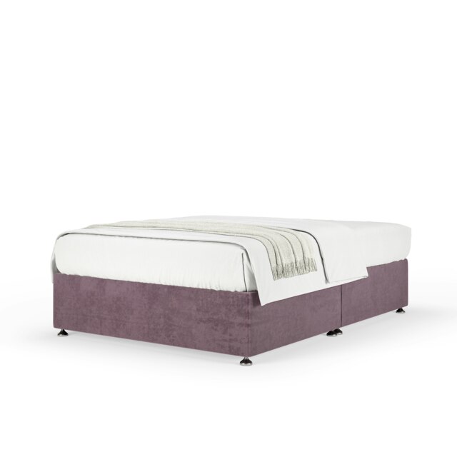 Signature Platinum 2000 Pocket Sprung Mauve Naples Velvet Divan Set Small Double