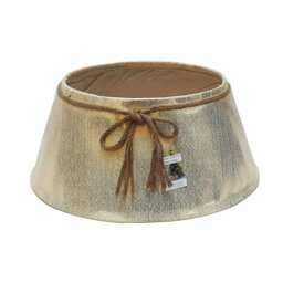 Holly International Gold Shimmer Christmas Tree Skirt Collar
