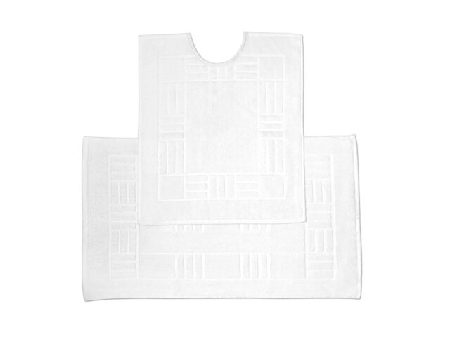 Chatsworth Pure Cotton Bath Mats Super Soft and absorbent (85x50 cm) White White 80x50 cm 1