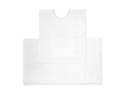 Chatsworth Pure Cotton Bath Mats Super Soft and absorbent (85x50 cm) White White 80x50 cm 1