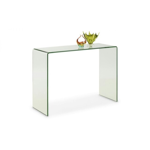 Stylish Bent Glass Console Table Clear Clear
