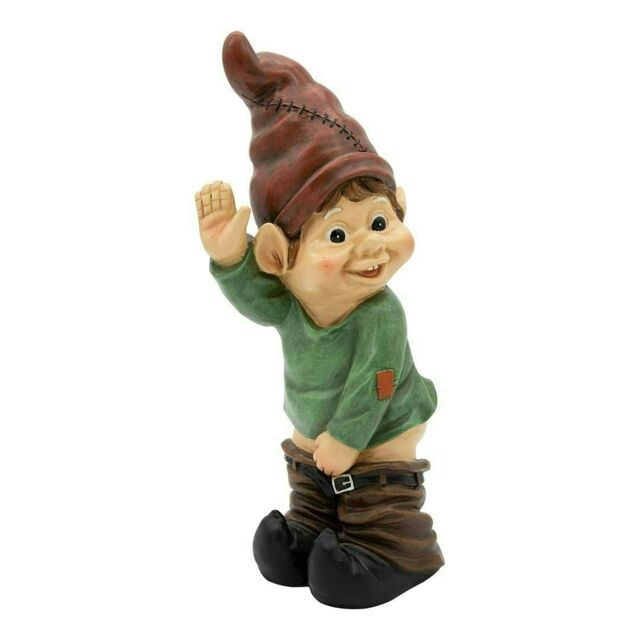 GardenKraft 11039 Naughty Gnome Garden Statue