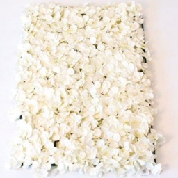 Cream Artificial Hydrangea Silk Flower Wall Panel 60cm x 40cm