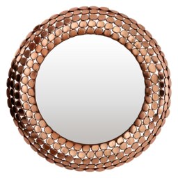 Pebble Design Wall Mirror,Round Iron Frame Mirror,Versatile Accent Mirror,Wall Mirror For Modern Decor Gold