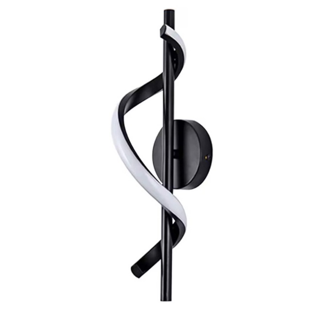 Modern Spiral LED Wall Light 3 Color Lights Sconce Black