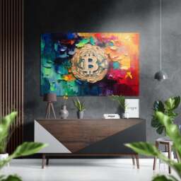 Bitcoin Brushed Aluminium Dibond Wall Art -  - That Home Shop