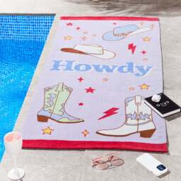 Sassy B Fine and Sandy Cotton Beach Towel - Pink - That Home Shop - thumbnail 5