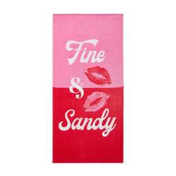 Sassy B Fine and Sandy Cotton Beach Towel - Pink - That Home Shop - thumbnail 4
