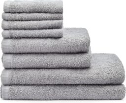 Catherine Lansfield Quick Dry Cotton 8 Piece Towel Set - White - That Home Shop - thumbnail 7
