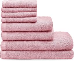 Catherine Lansfield Quick Dry Cotton 8 Piece Towel Set - White - That Home Shop - thumbnail 3