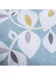 Catherine Lansfield Inga Leaf Lined Eyelet Curtains Two Panels Teal - Teal - That Home Shop - thumbnail 3