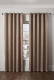 Ambiance Thermal Blackout Eyelet Curtains - Taupe Cream - That Home Shop - thumbnail 5
