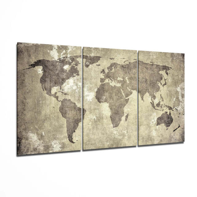 Antique World Map Mega Glass Wall Art -  - That Home Shop
