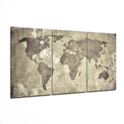 Antique World Map Mega Glass Wall Art -  - That Home Shop - thumbnail 1