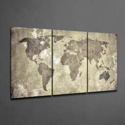 Antique World Map Mega Glass Wall Art -  - That Home Shop - thumbnail 2