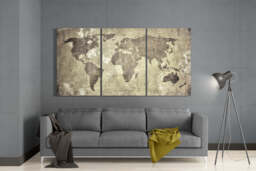 Antique World Map Mega Glass Wall Art -  - That Home Shop - thumbnail 3