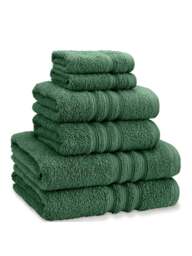 Catherine Lansfield Zero Twist Cotton 6 Piece Towel Bale Set - Dark Green - That Home Shop - thumbnail 4
