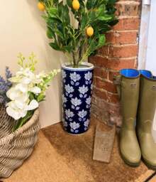 Blue With White Flower Umbrella Stand -  - That Home Shop - thumbnail 4