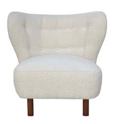 Lewis Wingback Occasional Chair Boucle - Green - That Home Shop