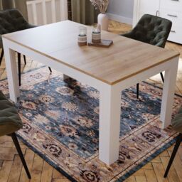 Bohol Extending Dining Table - Riviera Oak/White - That Home Shop
