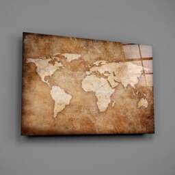 World Map Glass Wall Art -  - That Home Shop - thumbnail 2