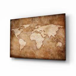 World Map Glass Wall Art -  - That Home Shop - thumbnail 1