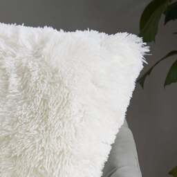 Catherine Lansfield Cuddly Deep Pile Faux Fur Cushion - Charcoal Grey - That Home Shop - thumbnail 3