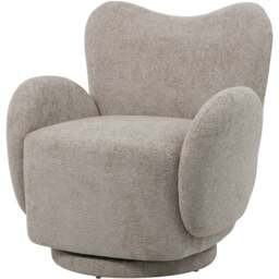 Bingham Upholstered Swivel Chair Neutral - Mink - That Home Shop