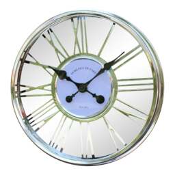 Large Silver Wall Clock 45cm -  - That Home Shop - thumbnail 1