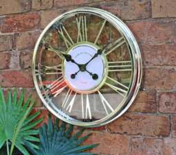 Large Silver Wall Clock 45cm -  - That Home Shop - thumbnail 2