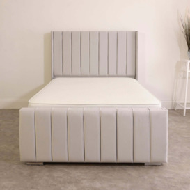 Dakota Upholstered Wingback Slatted Bed Frame