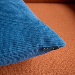 Miller Corduroy Velvet Cushion Cover Petrol 59 x 59cm - thumbnail 4