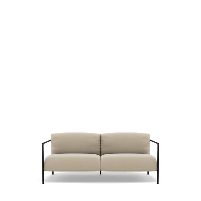 Fold Indoor 2-Seater Sofa - Prescott Leather: Lamb