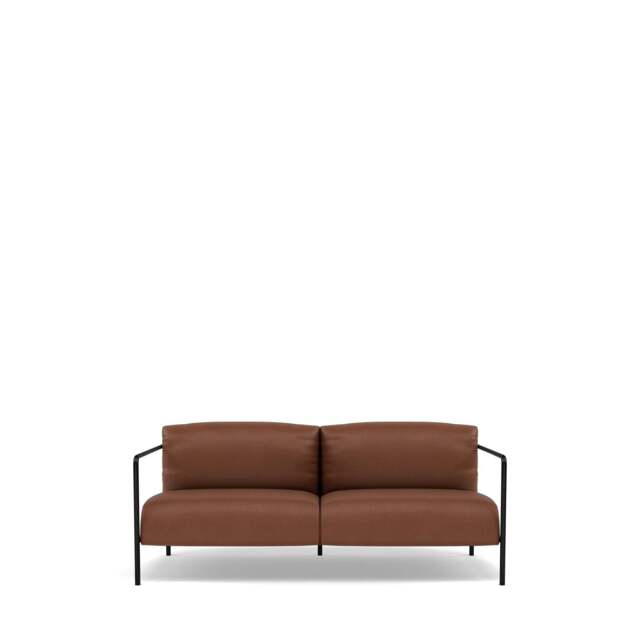 Fold Indoor 2-Seater Sofa - Tosca Leather: Saddle