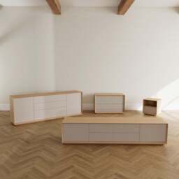 Pillar Low Console Oak & Stone - thumbnail 6