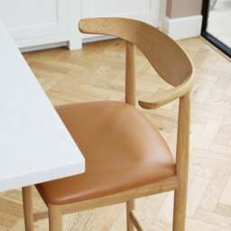 Delta Counter Stool Oak & Tan Leather - thumbnail 5