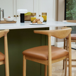 Delta Counter Stool Oak & Tan Leather - thumbnail 4