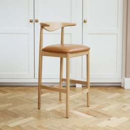 Delta Counter Stool Oak & Tan Leather - thumbnail 6