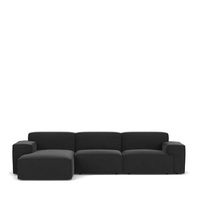Livello Corner Sofa Left Facing - Giada Textured Chenille: Charcoal