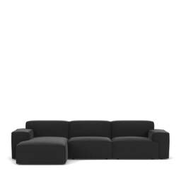 Livello Corner Sofa Left Facing - Giada Textured Chenille: Charcoal